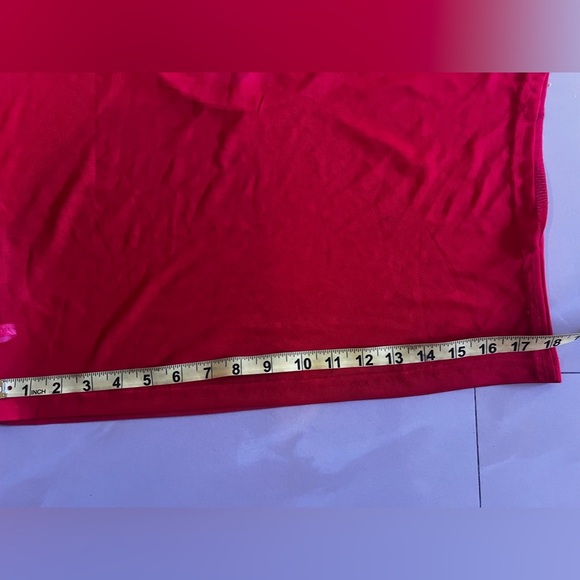 Daisy crop top mesh or net fabric crew neck red Mesh Net Crop Top size M - Picture 6 of 16